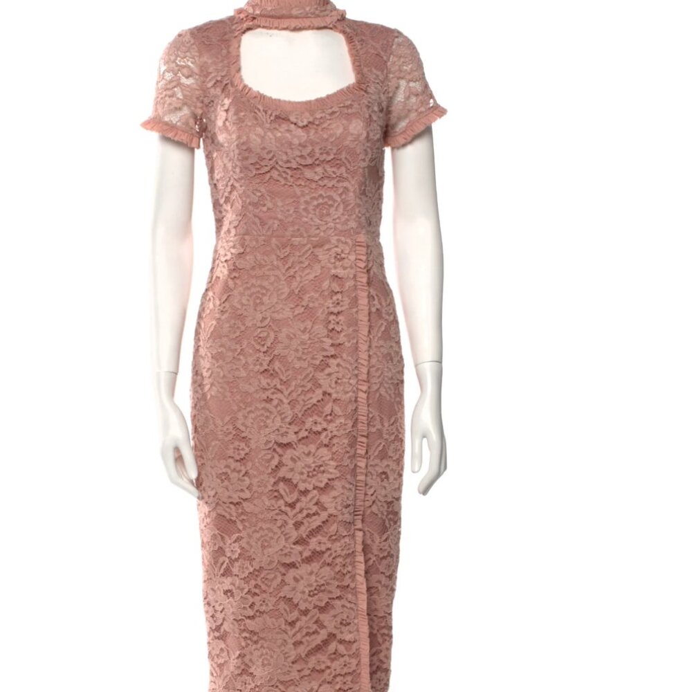Alexis NWOT Zoelle Midi Nude Lace Dress